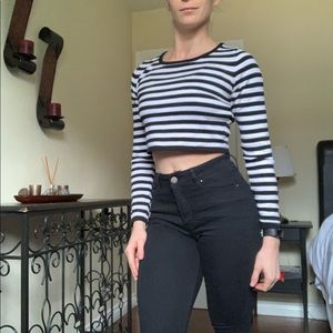 5 for $15 // Striped crop top